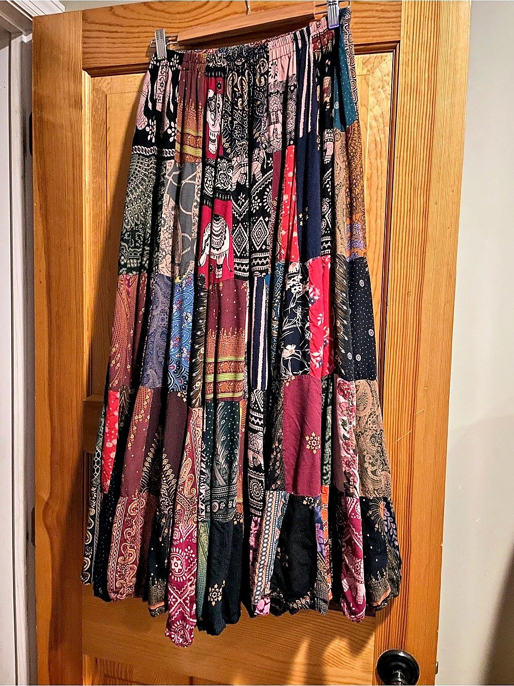 Paisley Patchwork Maxi Skirt Multicolor Like New